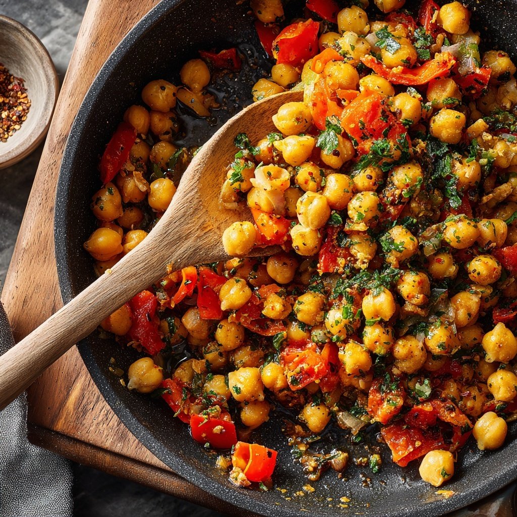 Jamaican Jerk Spiced Chickpea Skillet