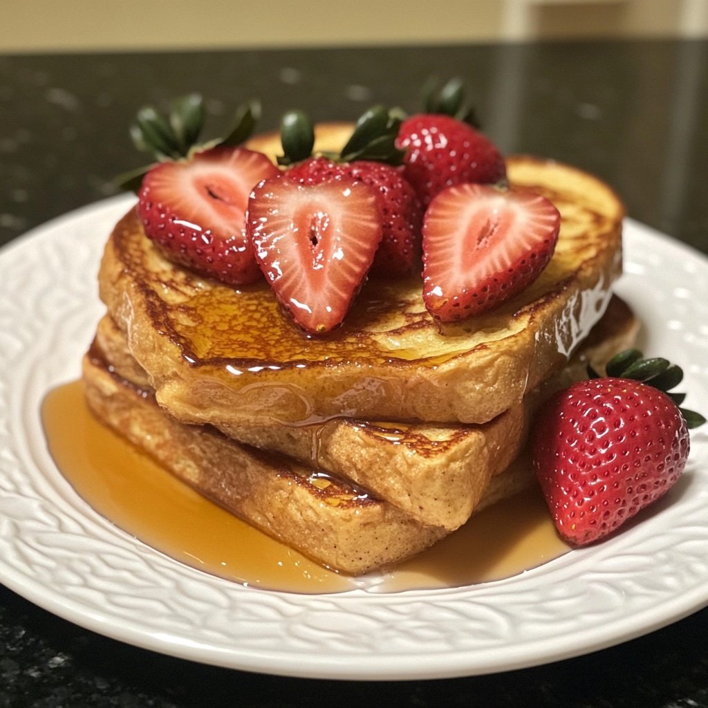 Valentine Breakfast Strawberry French Toast