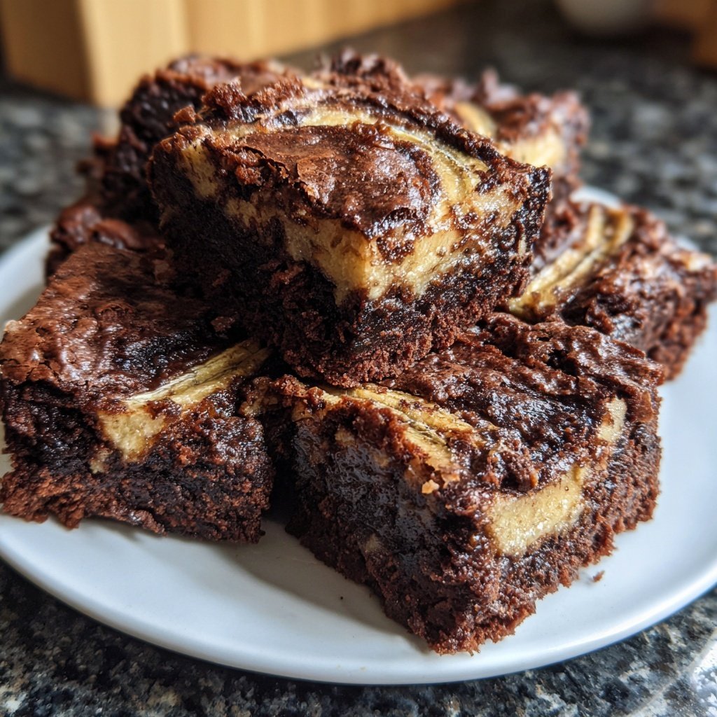 Cottage Cheese Brownies with Banana Mash