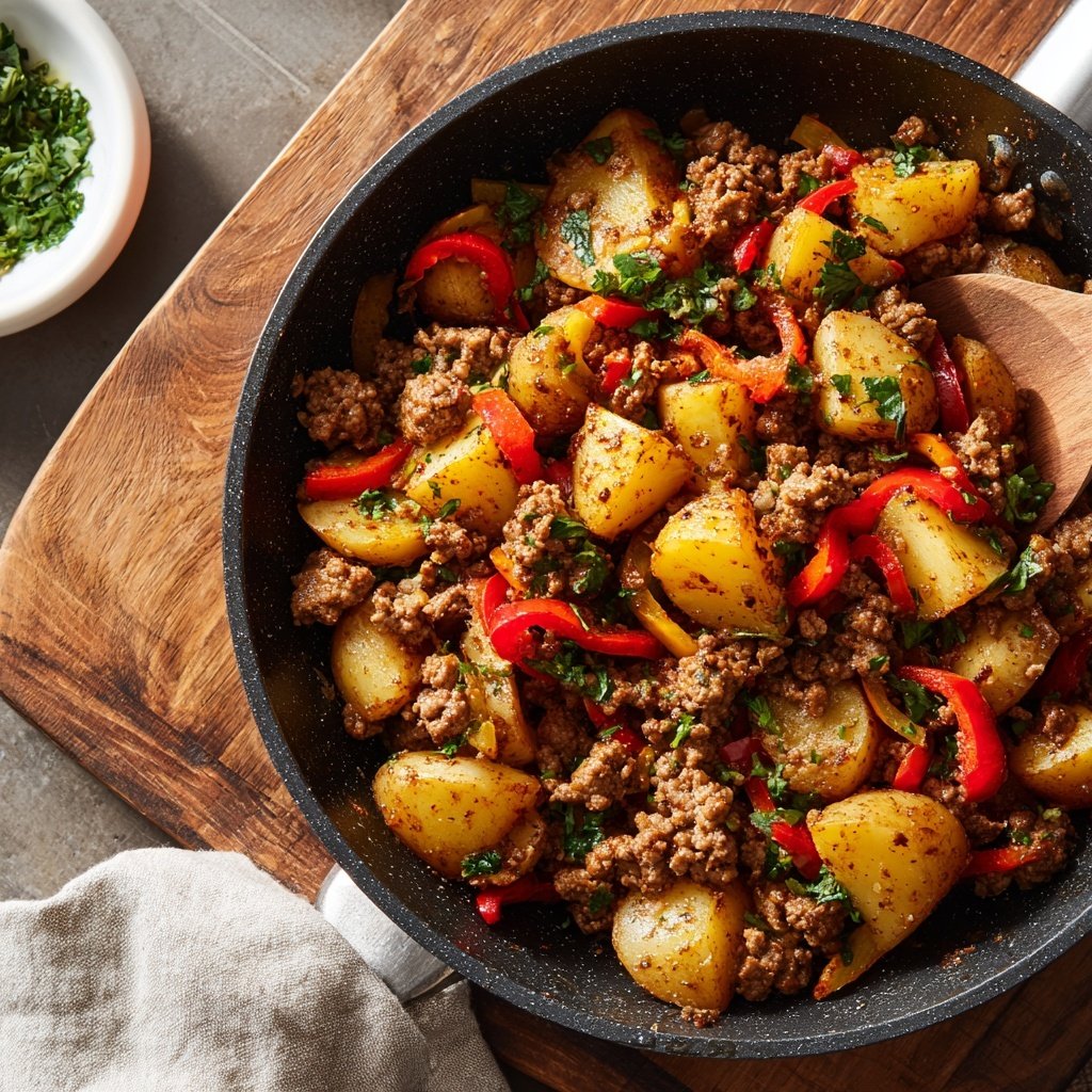 Easy Ground Beef Skillet With Potatoes