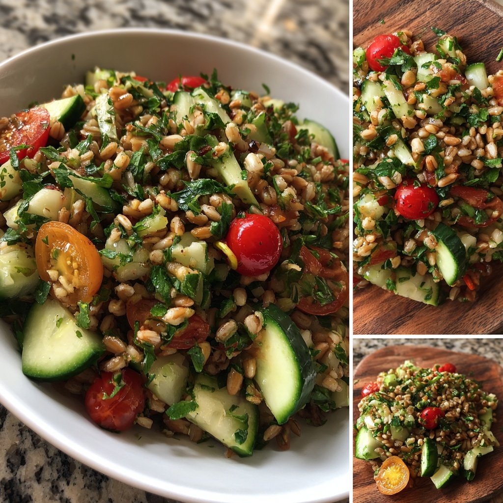 Healthy Lunch Farro Salad
