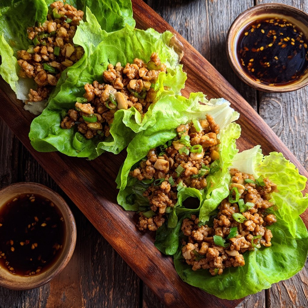 Ground Chicken Lettuce Wraps