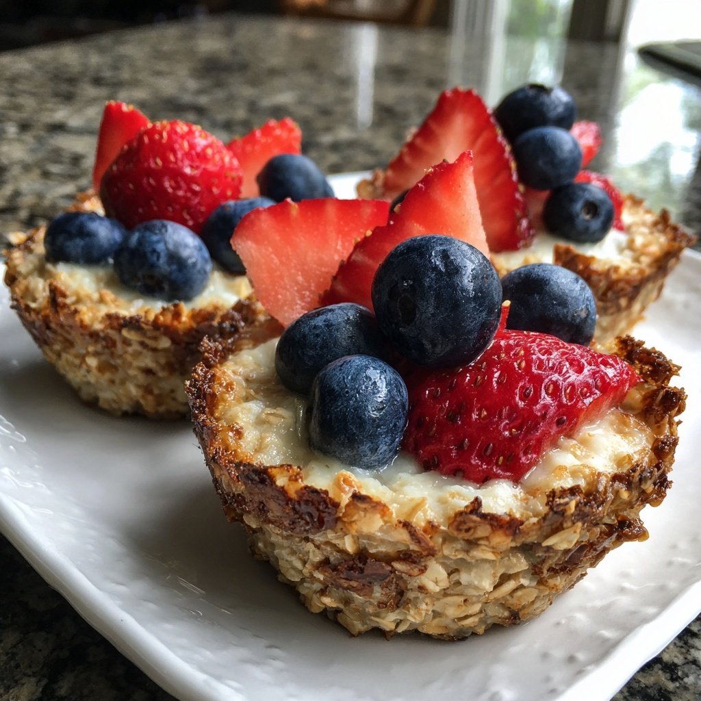 Vanilla Berry Oat Breakfast Cups