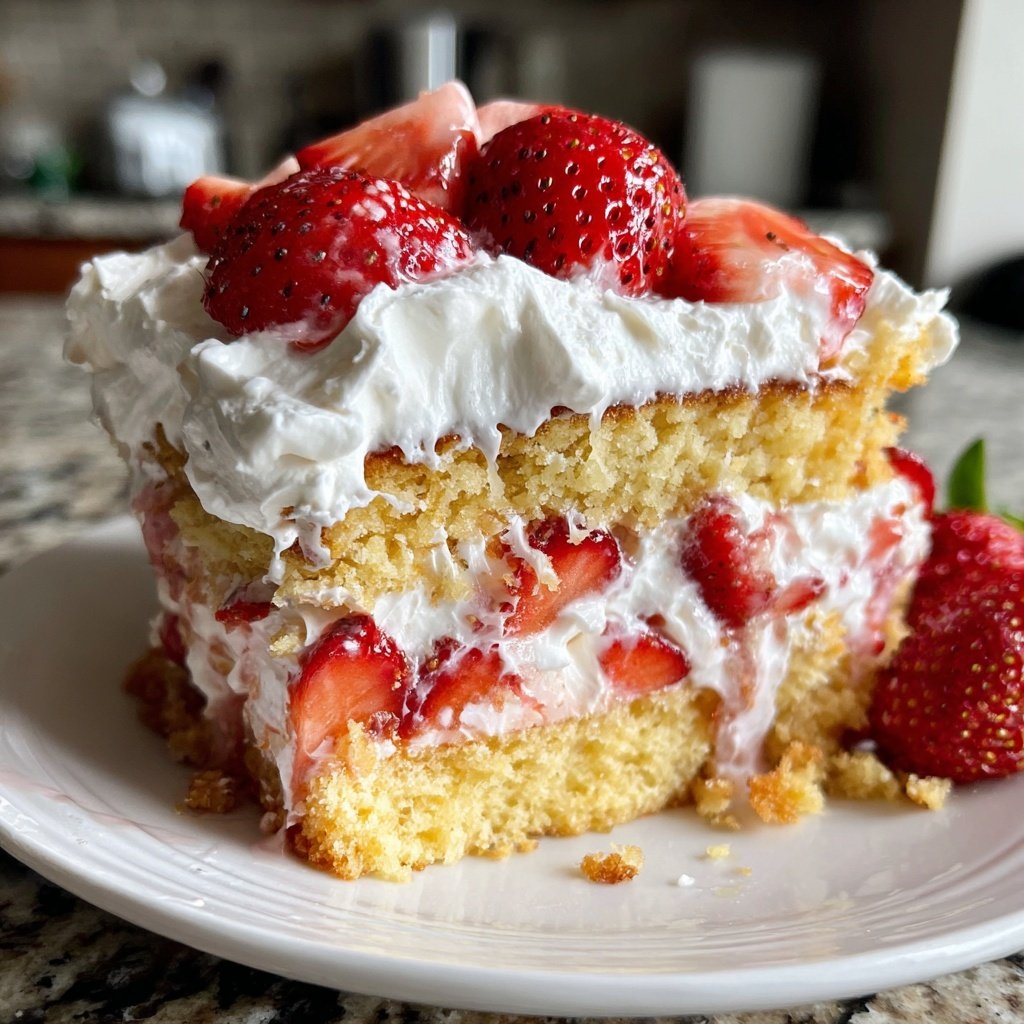 Strawberry Shortcake Sheet Cake