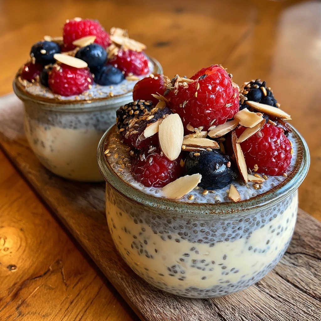 Vanilla Almond Yogurt Chia Pots
