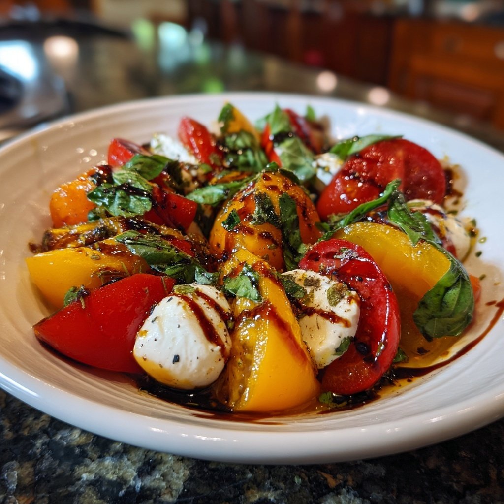 Caprese Salad with Heart Tomatoes