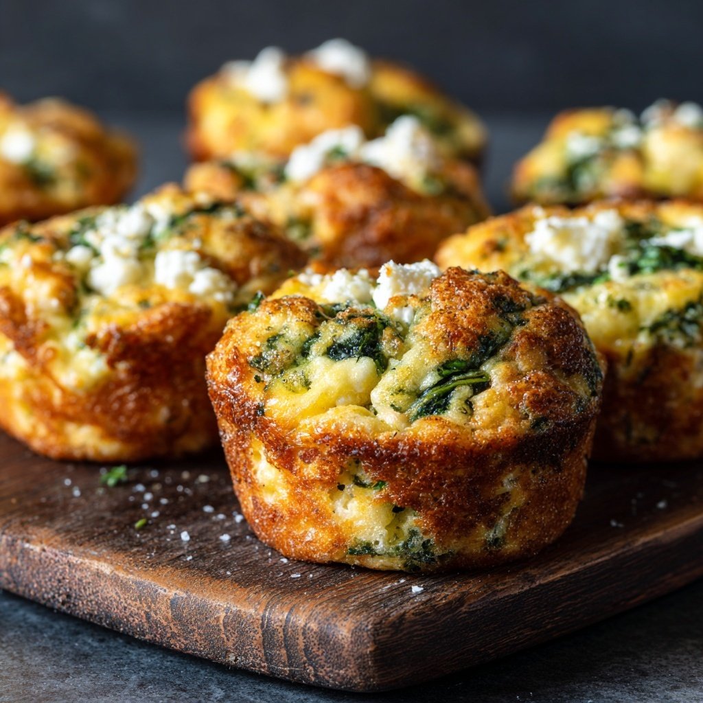 Breakfast Spinach And Feta Egg Muffins