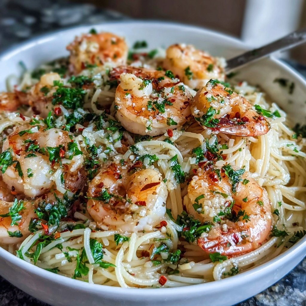 Shrimp Scampi With Angel Hair Pasta