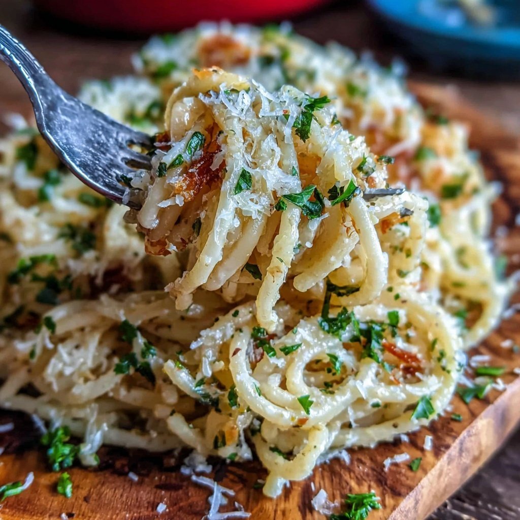 Quick Easy Garlic Parmesan Pasta