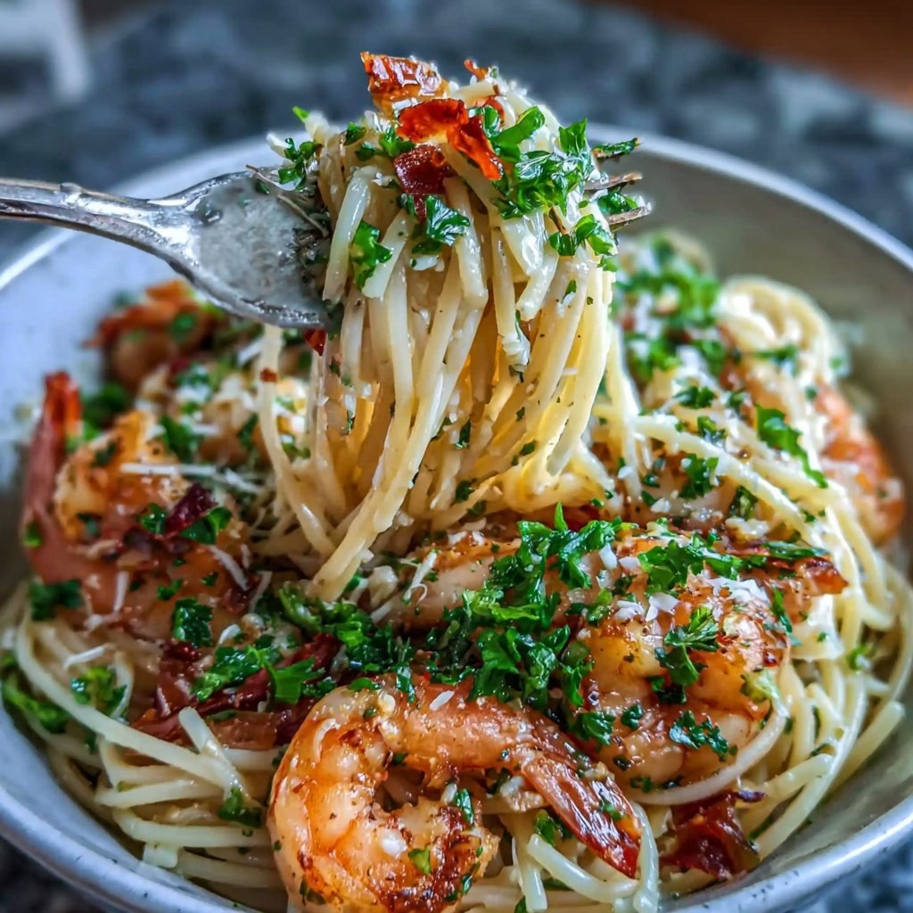 Angel Hair Pasta With Lemon Shrimp
