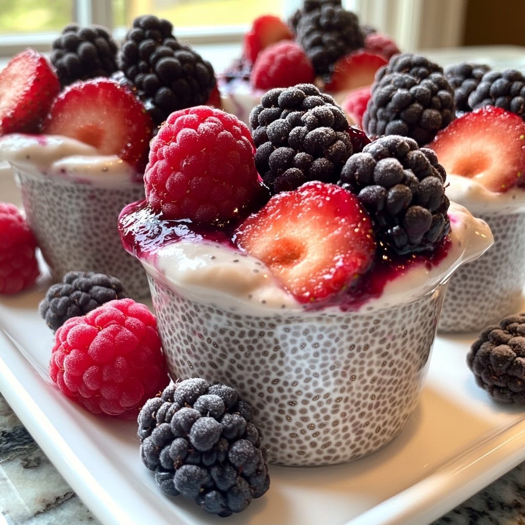 Valentine Breakfast Berry Chia Parfaits