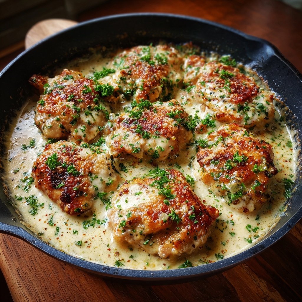 Creamy Garlic Parmesan Chicken Skillet
